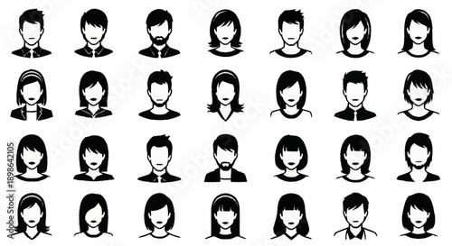 Collection of Diverse Human Face Silhouettes for Avatars.