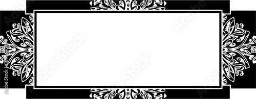 Elegant decorative frame with floral elements, perfect for invitations, greetings, or certificates, adding a touch of vintage charm and sophisticated style