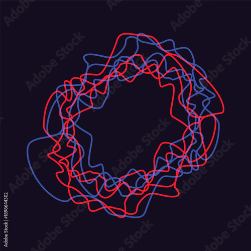 Vector music sound waves. Audio digital equalizer technology, console panel, musical pulse. Dark background