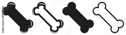 Pet Chew Toy Symbol Flat Graphic Set.