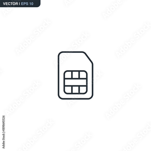Mobile SIM Card and Cellular Connection Icon