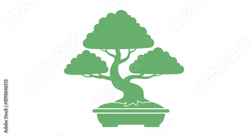 Green Bonsai Tree Icon