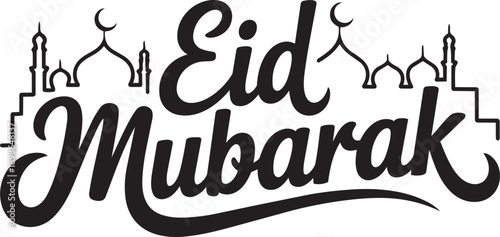Eid Mubarak hand drawn lettering