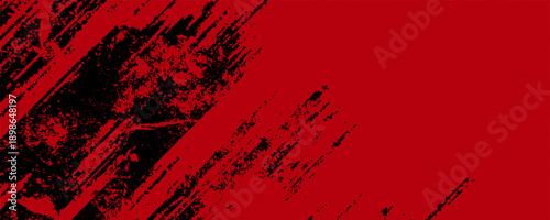 Grunge texture effect background. Distressed rough dark abstract textured. Black isolated on red. Graphic design element vintage style decoration concept grunge vector red black modern