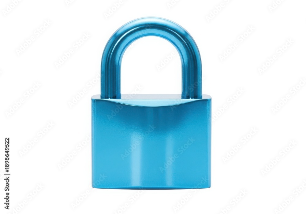 Fototapeta premium Secure and protected with a bright blue open padlock symbolizing freedom and safety