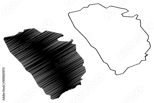 Nottingham island (Canada, Nunavut Territory, North America) map vector illustration, scribble sketch Nottingham map