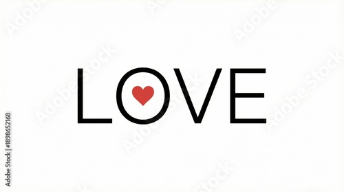 Free Download Creative Love Symbol Design - A minimalist design featuring the word 