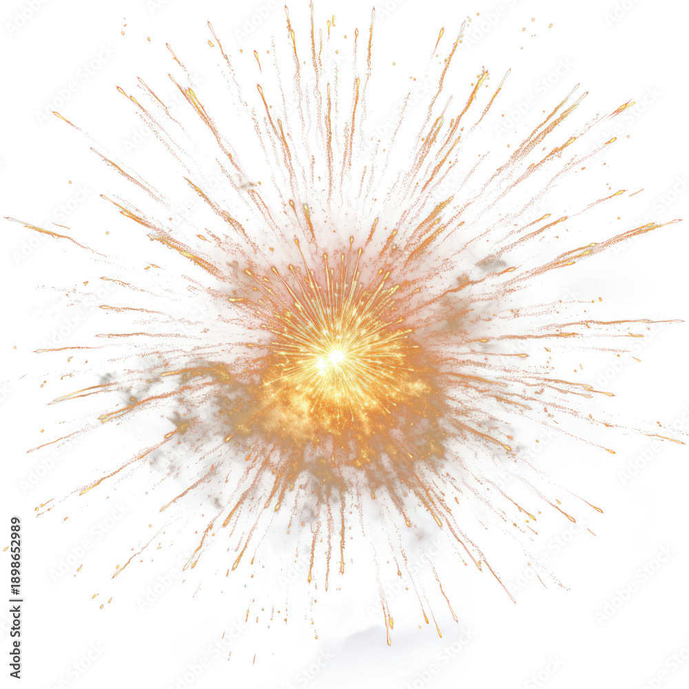 Fototapeta premium PNG Single firework exploding fireworks explosion night.