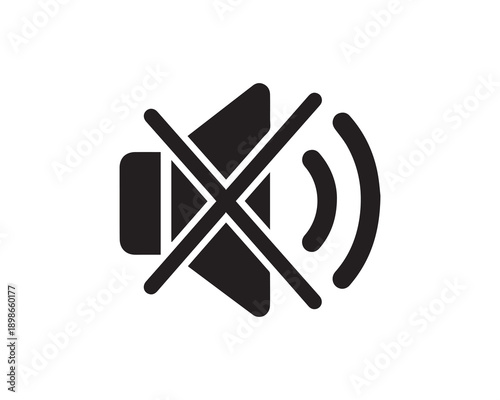 Muted speaker icon with crossed lines indicating sound disable