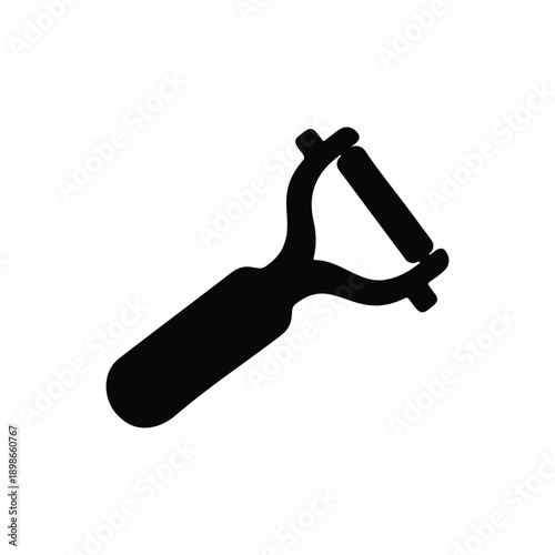 potato Peele silhouette icon vector flat design.