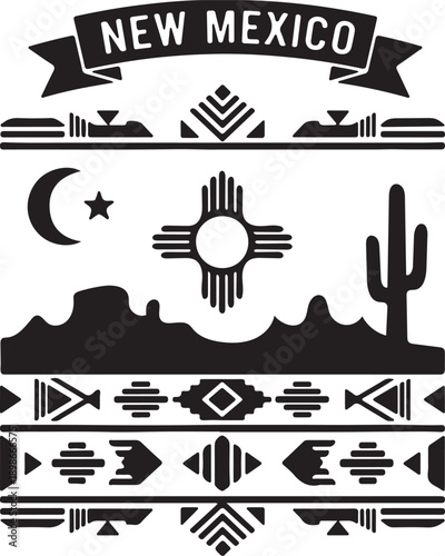 New Mexico cultural symbols desert landscape icons