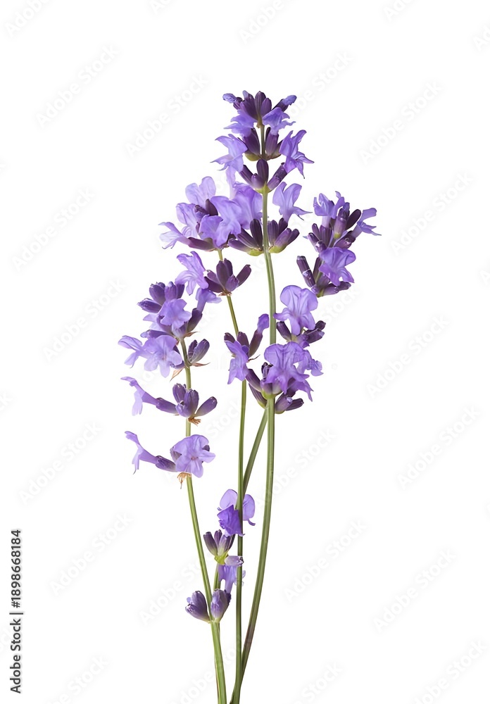 Fototapeta premium Lavender Flowers on White Background