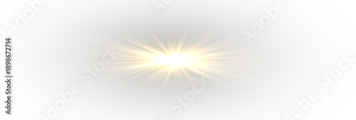 A dazzling yellow sun shines with glowing beams and sparkling rays over an abstract background, creating neon effects, magical stage projection, festive spotlight shows, and bright illumination.
