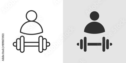VR Fitness Trainer Icon representing virtual workouts, immersive training, and fitness technology.