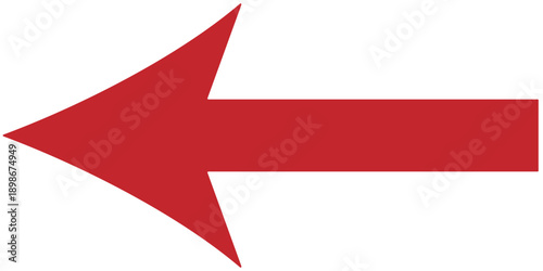 red long arrow pointing to the right. Straight long arrow. Long arrow vector. Long arrow icon. Vector of trendy long arrow pointing right in flat style. 