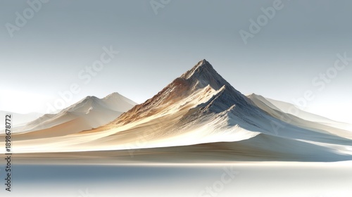 Wallpaper Mural Stunning mountain landscape with flowing sand and soft colors during early morning light Torontodigital.ca