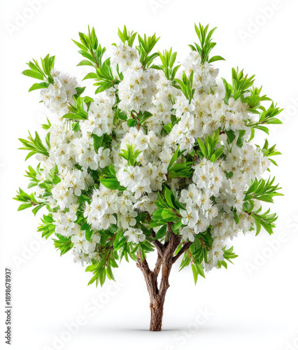 Blossom tree isolated on white
