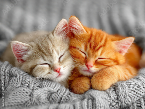 Cat hug embrace