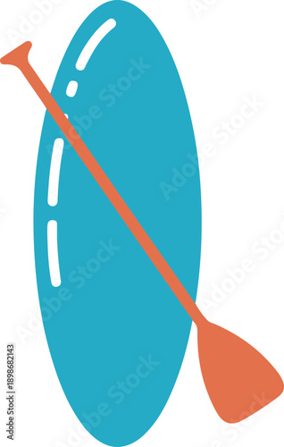 awesome paddle board vector icon