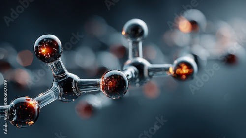 Science background with mol...