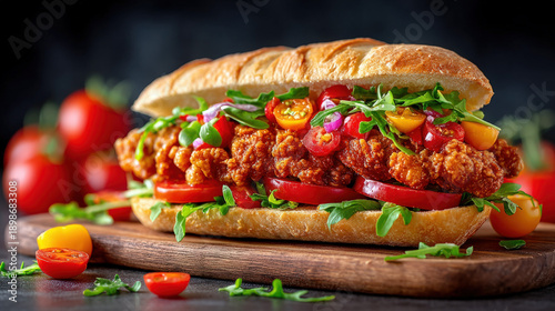 Spicy Cajun chicken sandwich