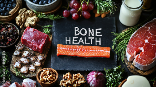 Text "BONE HEALTH" on a cha...