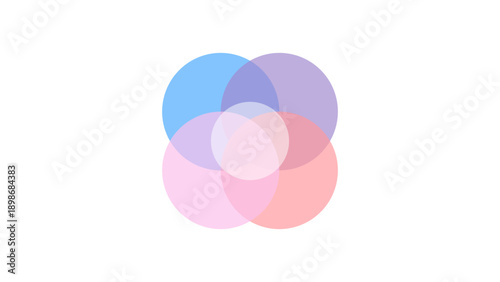 Minimalist Geometric Overlapping Circles Abstract Graphic