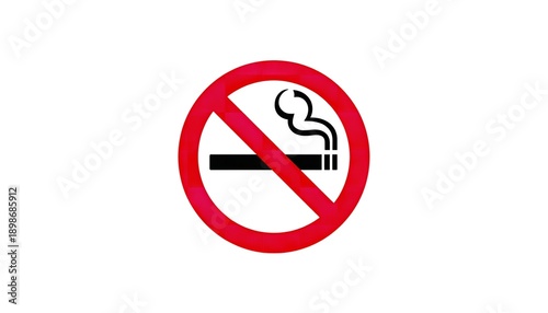 Free Download A no smoking sign with a red circle and a black cigarette on a white background - GFXLoad