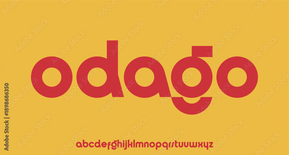 Fototapeta premium unique vector font alphabet for your brand name wordmark