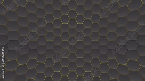 Futuristic Hexagon Grid Background Loop with Glowing Sci-Fi Pattern