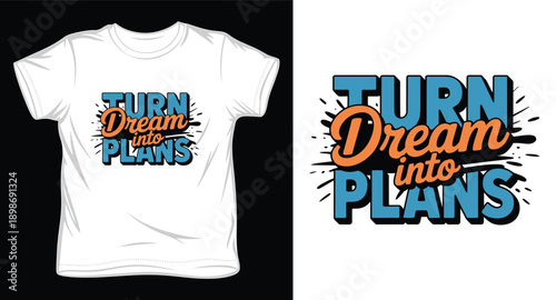 Mountain night adventure t-shirt design with a full moon, clouds, and rugged peaks for outdoor apparel