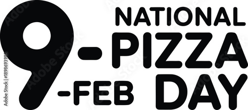 National pizza day vector illustration