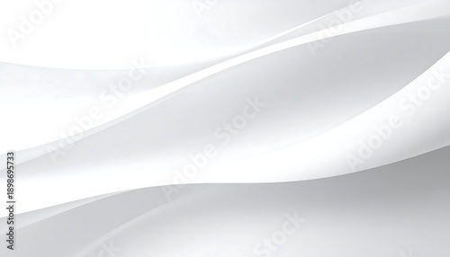 Elegant White Fabric Waves Abstract Background.