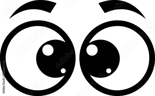 Curious Cartoon Googly Eyes Illustration