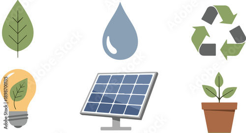 Solar panels generating green and renewable energy for eco-friendly power