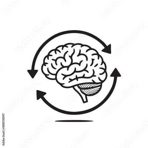 human brain vector illustration