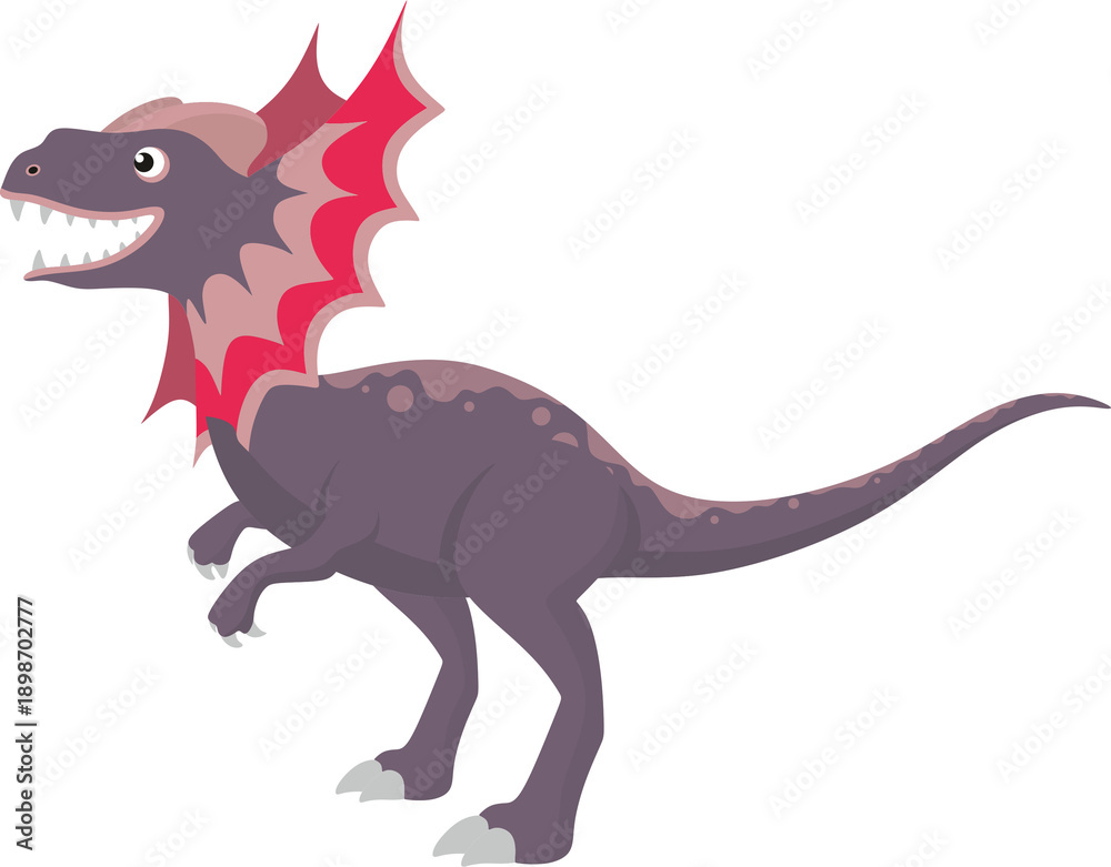 Fototapeta premium Dilophosaurus dinosaur vector illustration