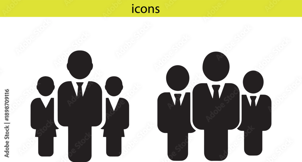 Obraz premium Business Teamwork and Corporate People Group Icon 