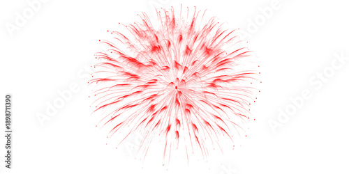 Red fireworks burst vibrant and explosive lighting the dark night Perfect pyrotechnic display for grand celebrations