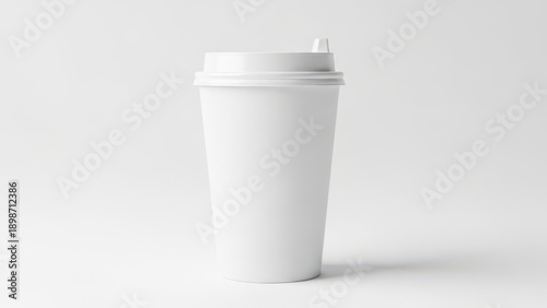 Wallpaper Mural Empty white disposable coffee cup Torontodigital.ca