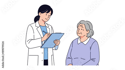Doctor and Patient Consultation: A compassionate doctor attentively reviews a patient's medical history, fostering trust and providing a sense of care and support.