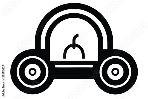 bike lock line art silhouette vector illustration
