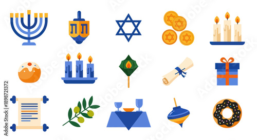 Religious holiday symbols collection