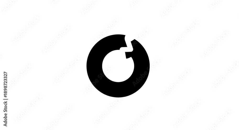 custom made wallpaper toronto digitalBlack Circular Logo with Gap Design.