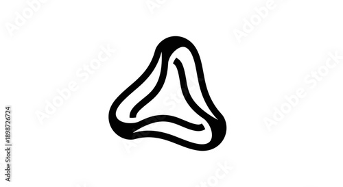 Black Toffee Candy Simple Line Drawing.