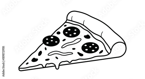 Illustration of a Slice of Pizza.