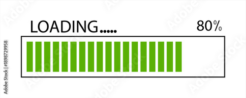 Loading bar icons. Set loading bar progress icon. Loading status on white background. Vector illustration.