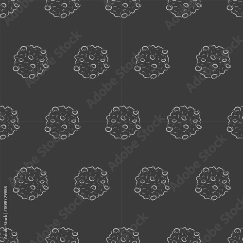 chocolate chip cookies pattern. chocolate cookies seamless pattern. doodle cookies seamless pattern. doodle chocolate cookies background