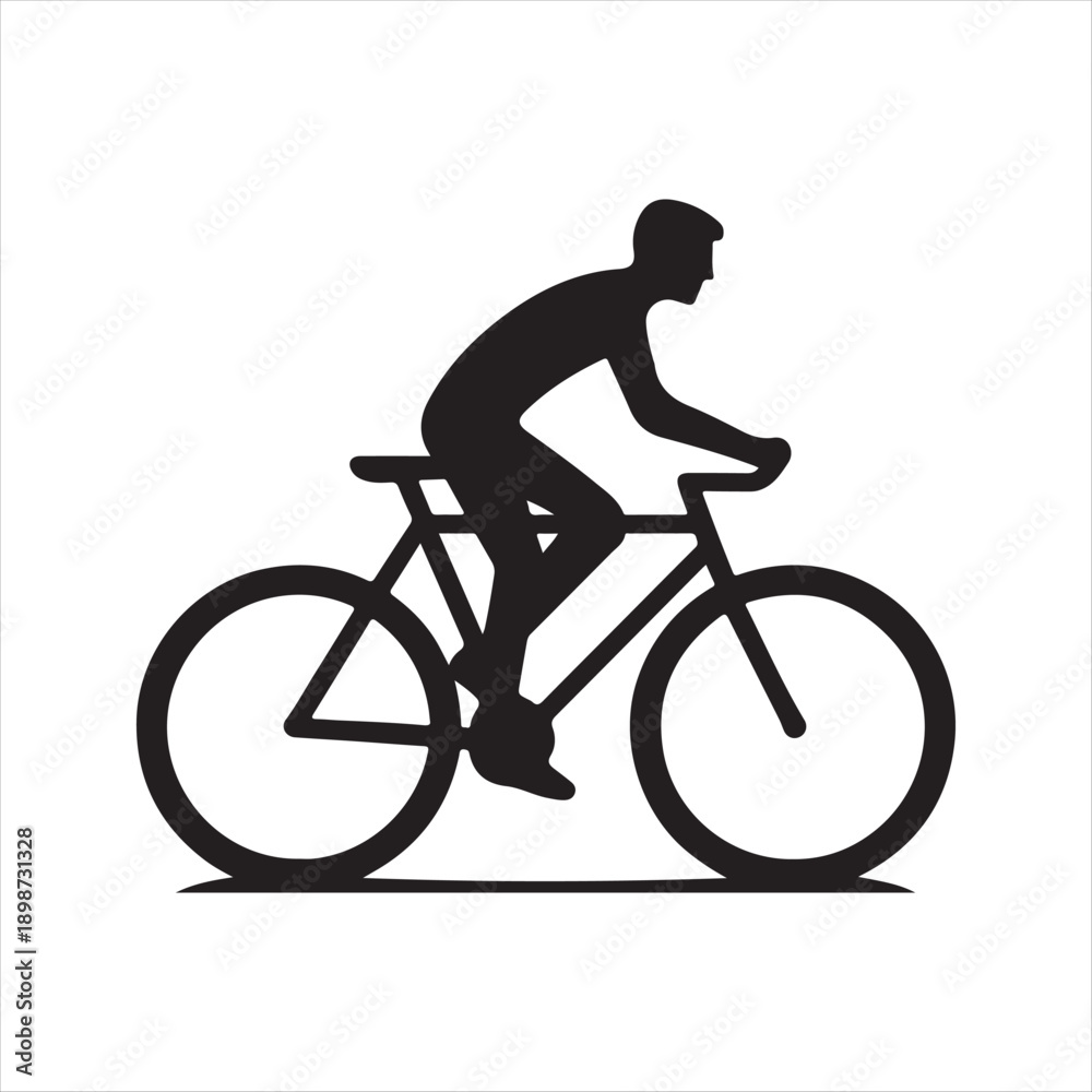 Obraz premium bicycle commuter vector silhouette line art icon idea collection