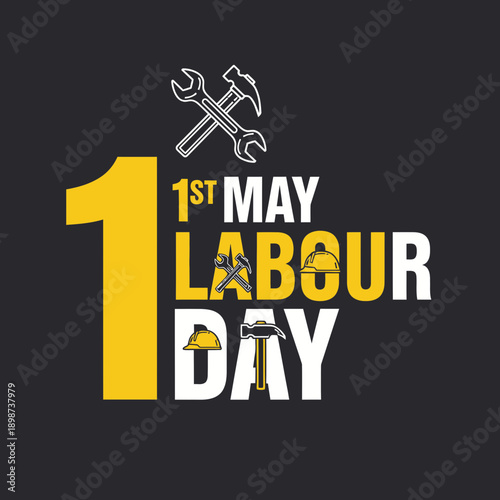 1st May Labour Day Poster – Workers Solidarity Industry Celebration Design